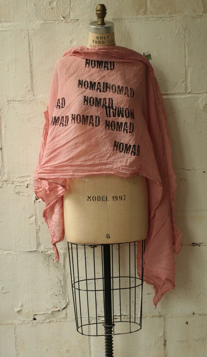 the Dirty Pink Nomad Scarf / Text Scarf / Women's Scarves / Women's Accessories