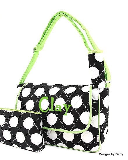 Quilted Personalized Diaper Bag