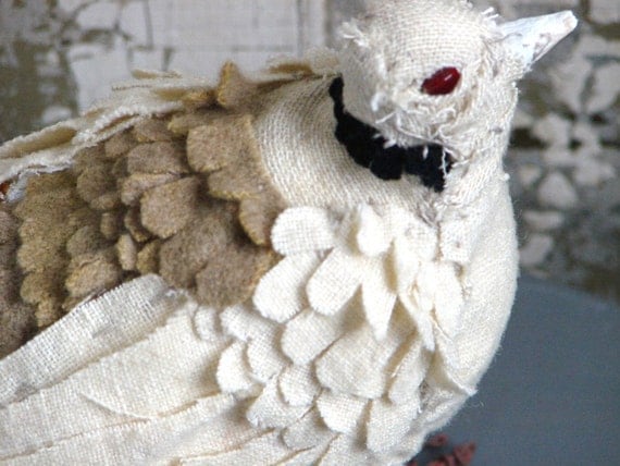 Folk Art Bird,Ring-Necked Dove, Norton