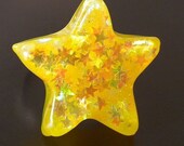 Resin Star Ring  -  Rock Star YELLOW ring