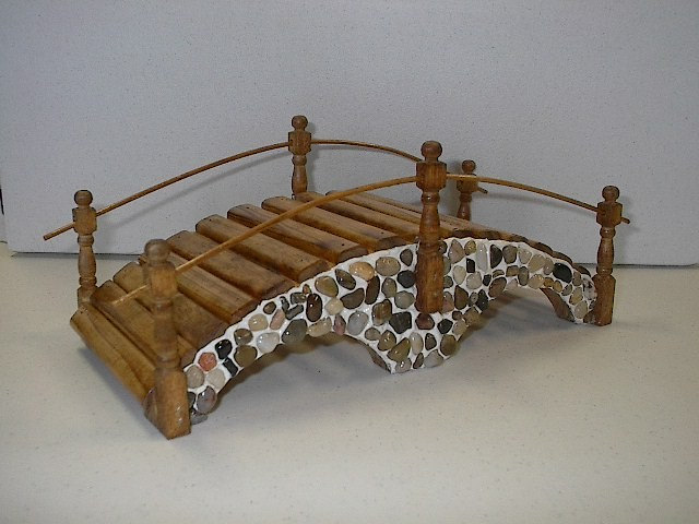 Original design Garden rock Bridge for gnome by ozarkkountrycrafts