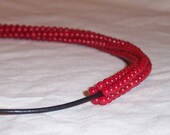 Cranberry Red Coral Bead Necklace - FREE SHIPPING