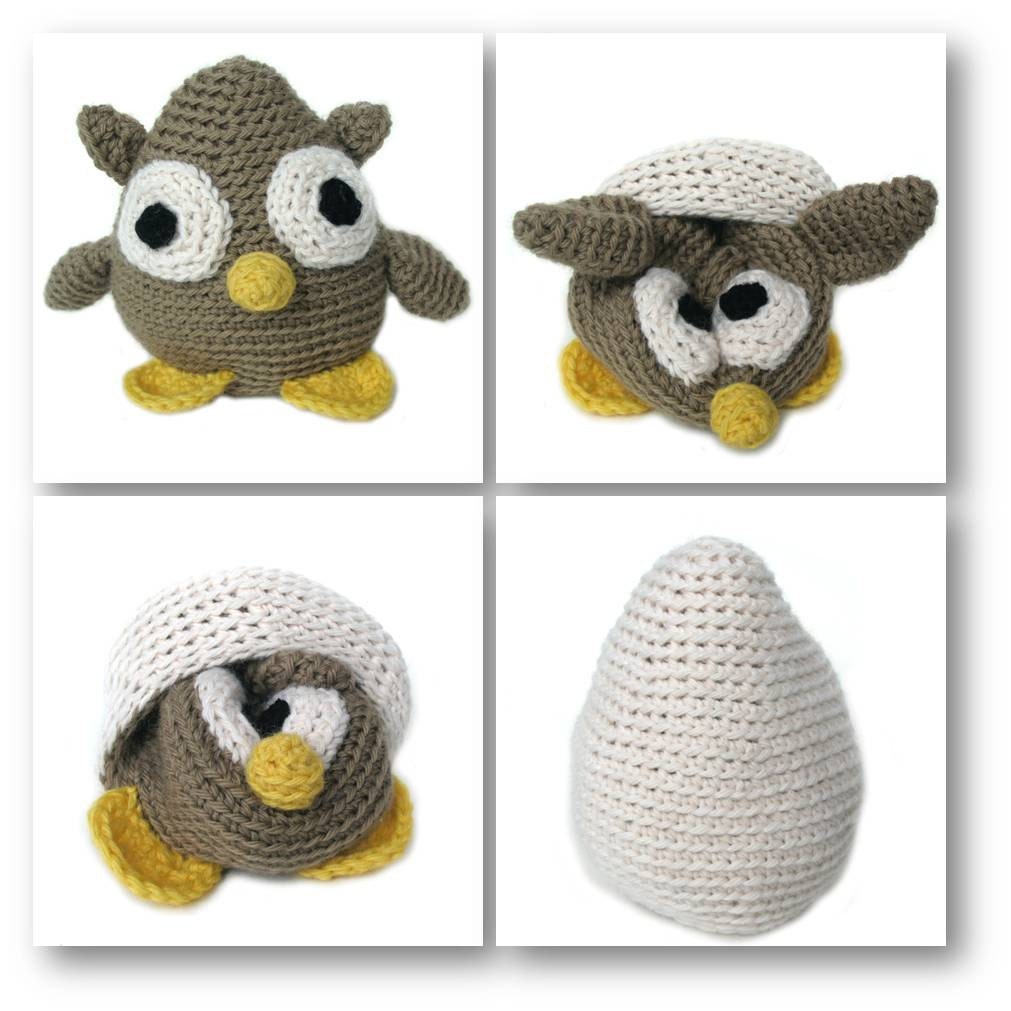 Amigurumi PATTERN: Owl in an egg -pdf-
