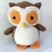 Crochet Owl: Custom Stuffed Owl OOAK