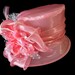 Kentucky Derby Hat, Summer Hat, Easter Hat, Church Hat, Adjustable Size Organza Hat in Pink - "PARTY IN PINK"