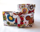 Reusble Sandwich Bags - Reusable Snack Bags - Set of 3 Reusable Bags - Comic Strip Garden