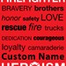 Custom Personalized Firefighter Name or Station Firefighter Vinyl Stretched Canvas Subway Art 16" x 20"