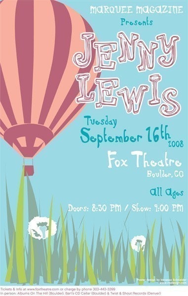 Jenny Lewis Concert Poster