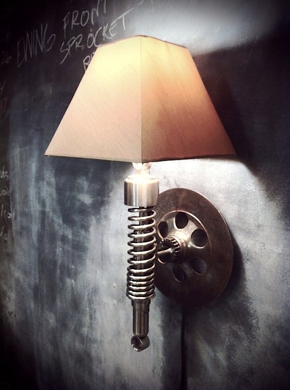 Vintage Motorcycle Sconce
