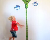 Nikau Personalized Palm growth decal - Wall stickers fabric reusable decals