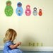 Babushka doll wall stickers - Decals reusable fabric wall stickers