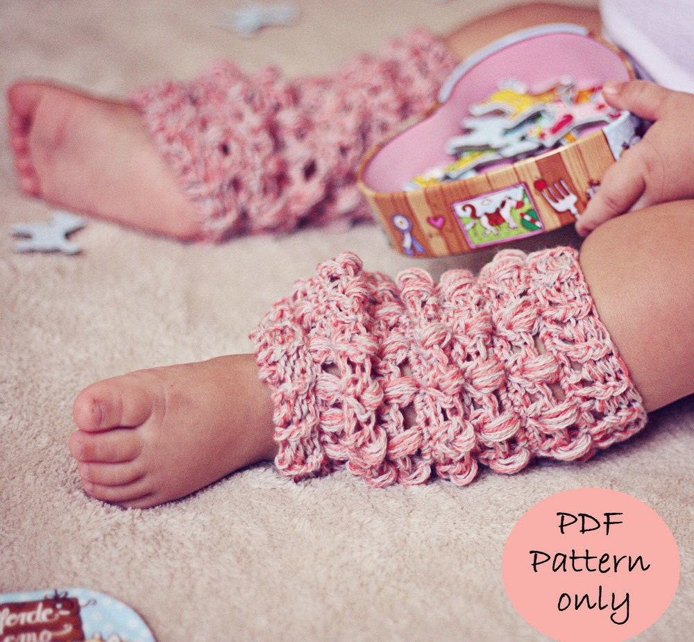 Instant download - Crochet PATTERN (pdf file) - Cashwool Leg Warmers (sizes baby to adult)