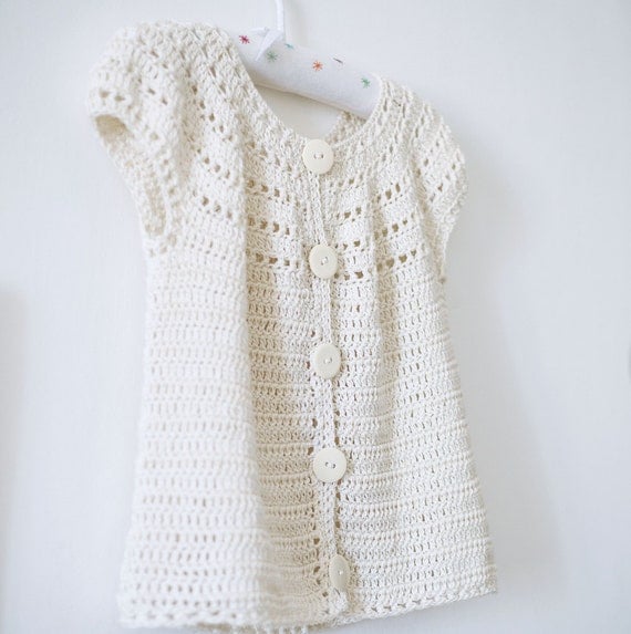 Instant download - Crochet Cardigan PATTERN (pdf file) - Sophie's Cardigan (sizes from 6months up to 5 years)