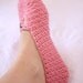 Instant download - Crochet PATTERN (pdf file) - Pretty in Pink Ladies Slippers