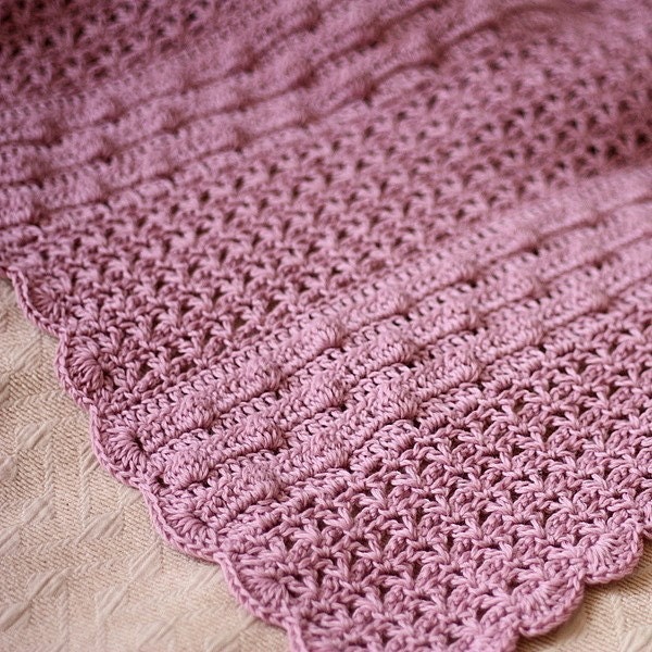 Instant download - Blanket Crochet PATTERN (pdf file) - Bobble Baby Blanket