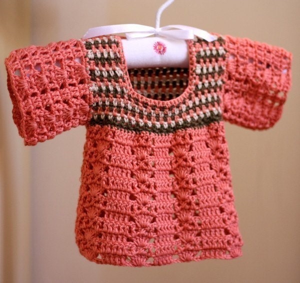 Instant download - Crochet PATTERN (pdf file) - Multi-coloured Top (for baby and toddler)