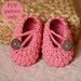 Instant download - Baby Booties Crochet PATTERN (pdf file) - Pretty in Pink Baby Booties