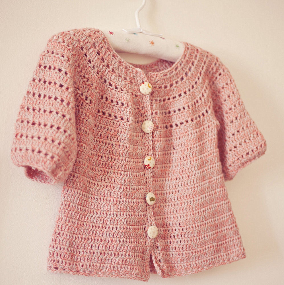 Instant download - Crochet Cardigan PATTERN (pdf file) - Sophie's Cardigan (sizes from 6months up to 5 years)