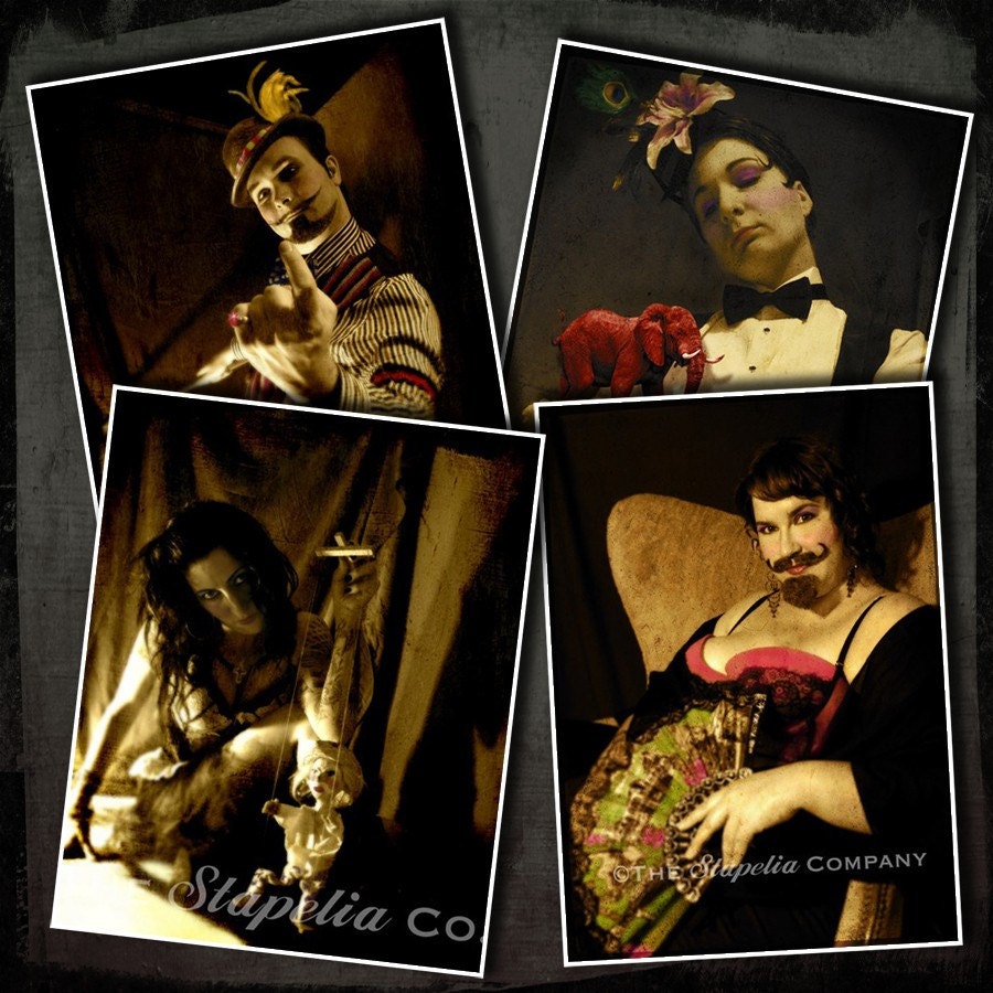 Cigar, Creeper and Dark Circus Sideshow 10 Piece Art Print Set