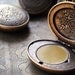 Floral Tapestry Brass Locket with Solid Natural Perfume - Organic fragrance as wearable art - Downton Abbey Edwardian - Great for Travel