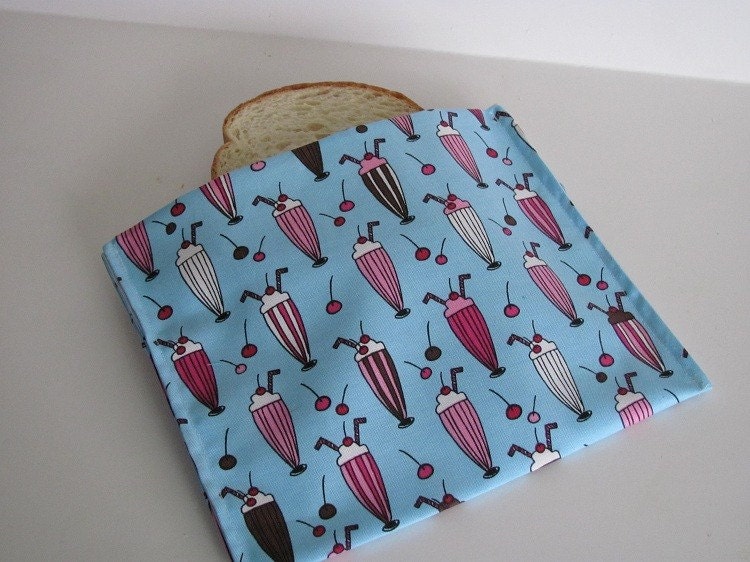 Eco Friendly ReUsable Sandwich Bag Ice Cream FREE Shipping
