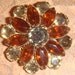 Vintage Rhinestone Garden Flower Brooch Pin