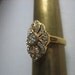 Vintage Gold DAC ART NOUVEAU Rhinestone Ring