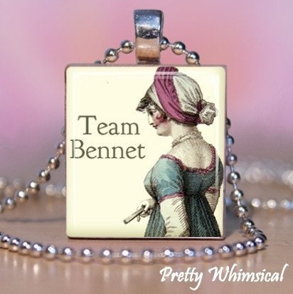 Team Bennet - Pride and Prejudice - Scrabble Tile Pendant