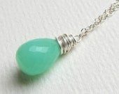 Mint Green Chrysoprase Necklace