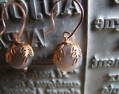 Josephine earrings - Gray agate and copper