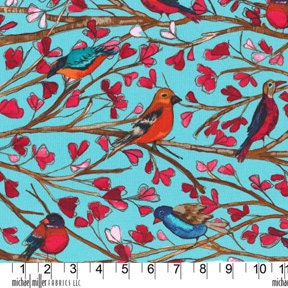 Laura Gunn Fabric Wind Song in Aqua