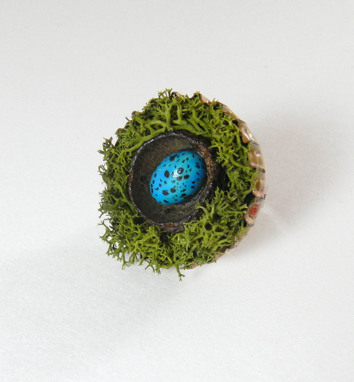 Robins Nest Bottle Cap Ring