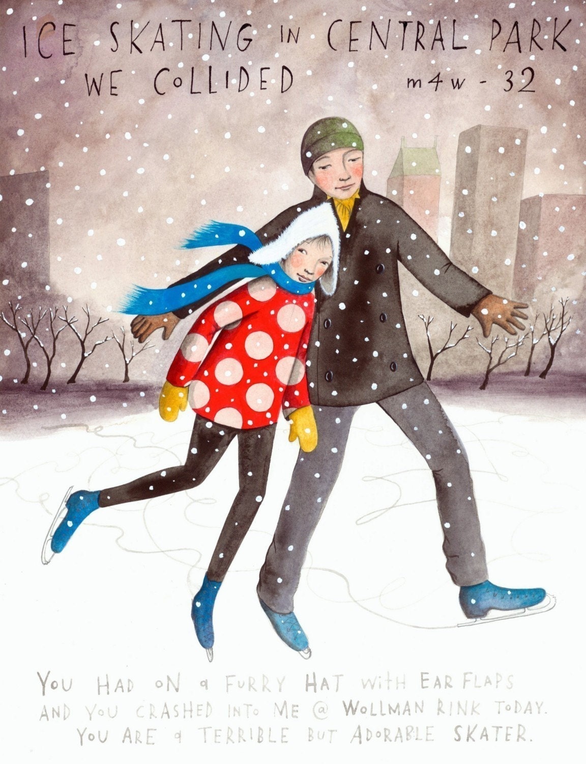 Ice Skating in Central Park, We Collided