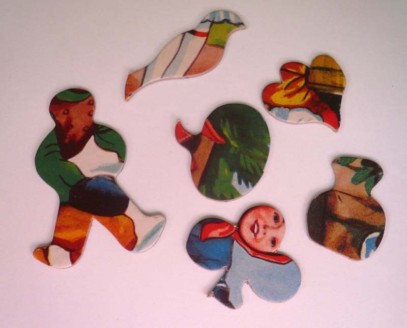 Vintage Jigsaw Puzzle 1940's All Nations Set of Three Children Greece Italy Russia