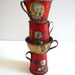 Vintage Tin Toy Cups Set of Four