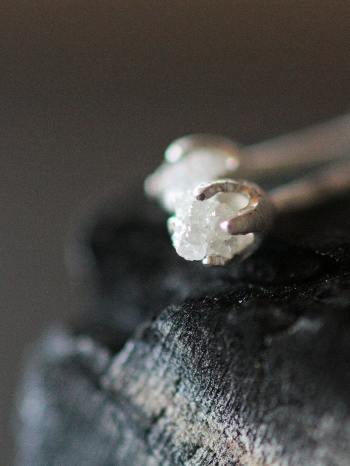 Rough Diamond Earrings Ready to ship