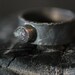 1 Carat Rough Diamond set in oxidized recycled Silver
