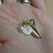Personalized Gold Leaf Birthstone & Initial Necklace, Golden Feather, Pearl, Peridot, Bridesmaid Gifts, Letter charm, fall wedding
