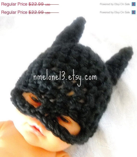 Batman handmade crochet Hat 0 to 3 years old years old