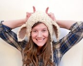 Instant Download - Crochet Pattern - Lamb Bonnet Pattern (Newborn to Adult)