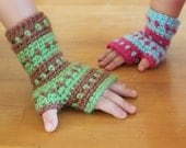 Instant Download - Crochet Pattern - AK Handwarmers (Sizes Toddler to Adult Male)