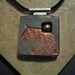 Raku, Pearl and Sterling Double Sided Pendant