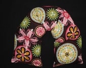 Corn Bag Heating Pad Neck Wrap Microwavable  - Carnival Bloom Brown