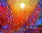 COSMIC DAWN Limited Edition giclee canvas fine art print contemporary modern art  leearte - Carol Lee Art Studio
