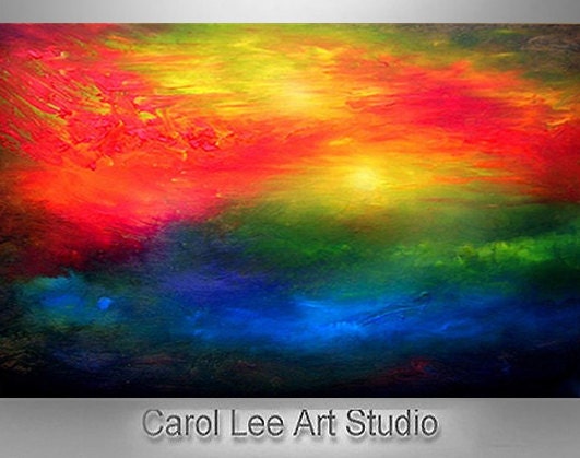 Large abstract oil painting original contemporary custom modern fine art  leearte - Carol Lee art studio