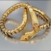RESERVED Art Deco Necklace Snake Gold Red Rhinestone Articulated Vintage 1930s Jewelry Goth