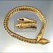 RESERVED Art Deco Necklace Snake Gold Red Rhinestone Articulated Vintage 1930s Jewelry Goth