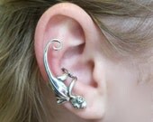 Silver Gecko Ear Cuff
