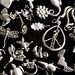 Silver Skull and Scimitar Ear Cuff