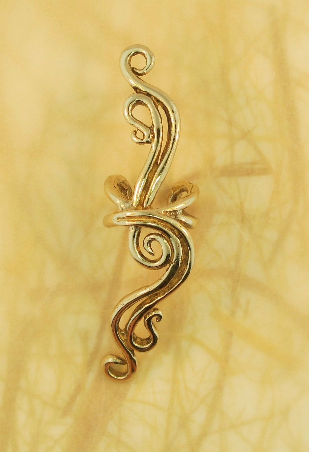 Bronze French Twist Ear Cuff